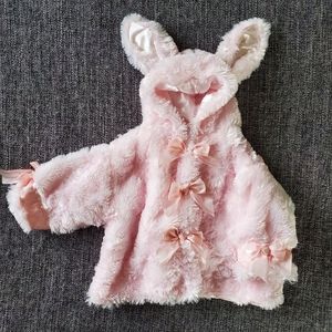 Bearington Pink Bunny Coat 6 to 12 Months